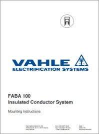Инструкция по монтажу Изолированные контактные рельсы FABA 100 VAHLE